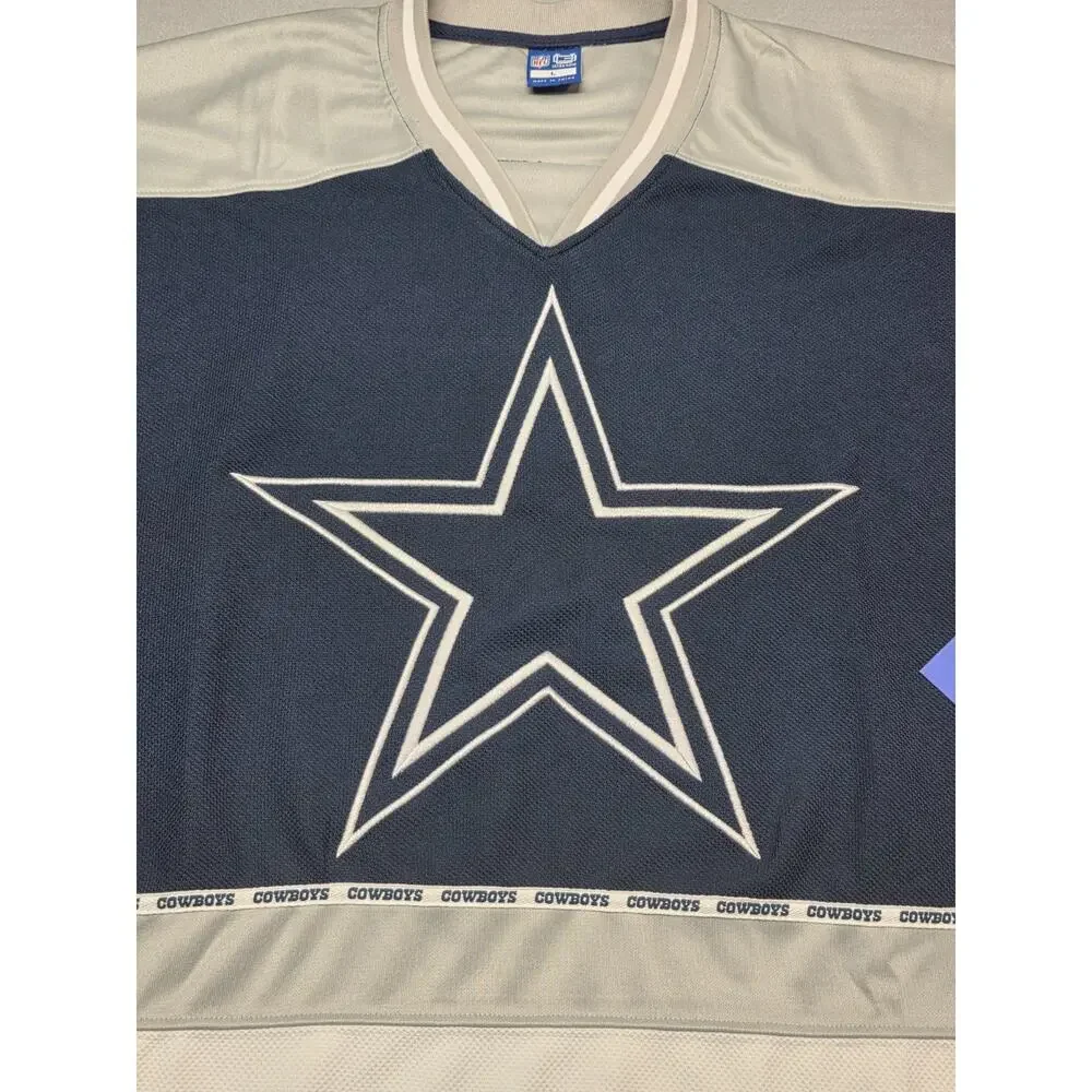 New With Tags Dallas Cowboys NFL Football Star Shirt Navy‎ Large Ultra Game Long